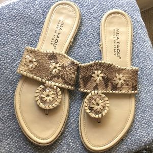VEGAN SNAKESKIN SANDALS